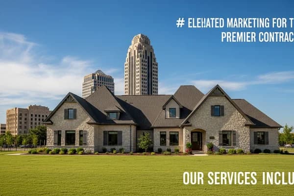 Contractor marketing services in Tulsa, Oklahoma with the Arkansas River and Art Deco downtown skyline